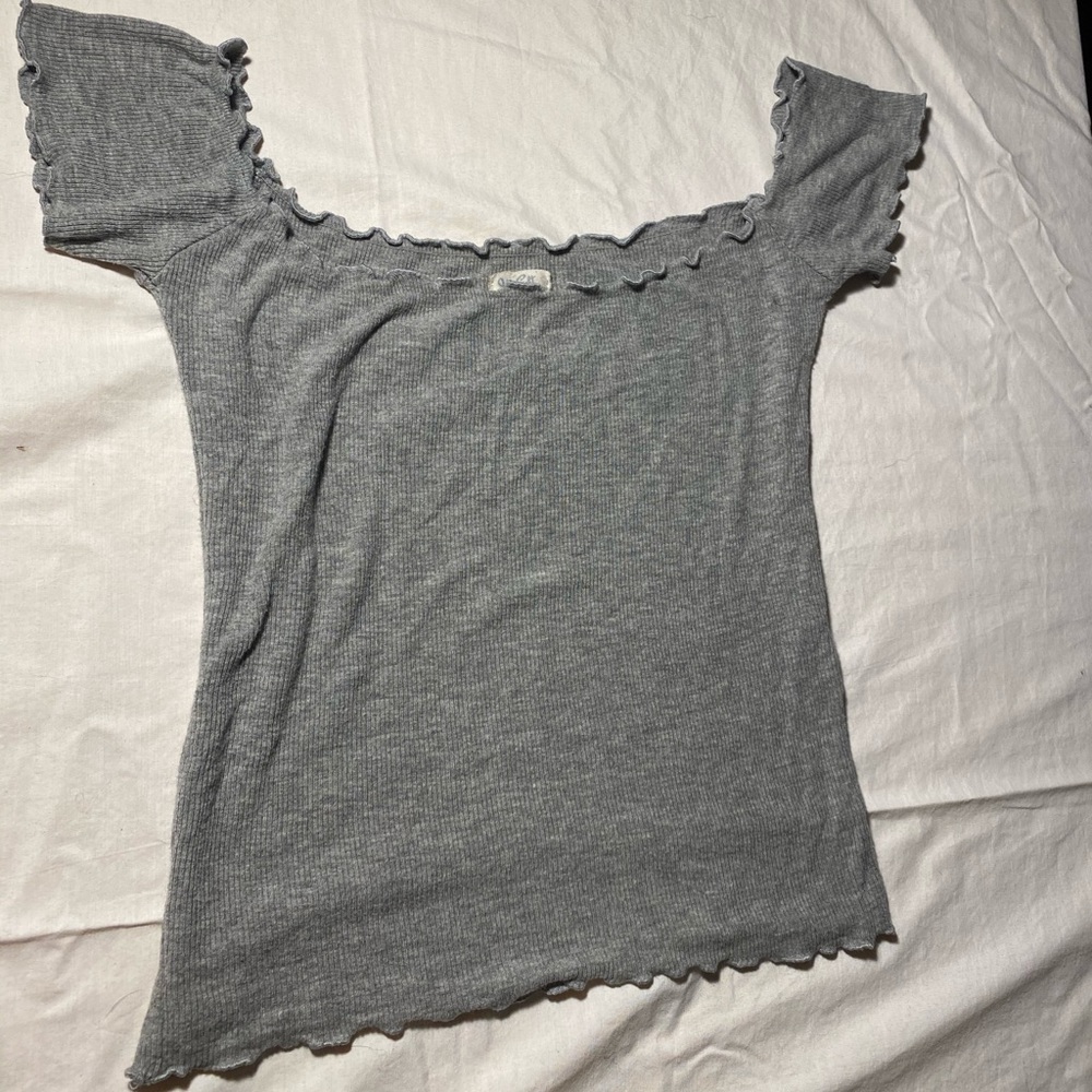 Grey crop top